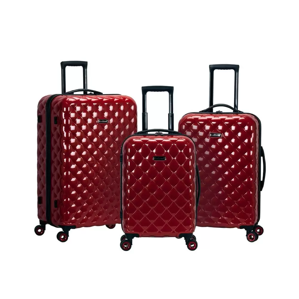 Rockland Luggage Quilt 3-Piece Hardside Polycarbonate Luggage Set F238