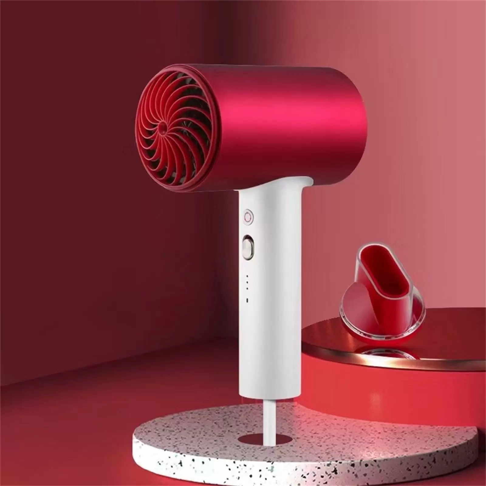 SDJMa Hair Dryer with Diffuser. Travel Blow Dryer. Constant Temperature Hair Care Without Hair Damage. Professional Fast Drying Salon Blow Dryer for Curly Hair