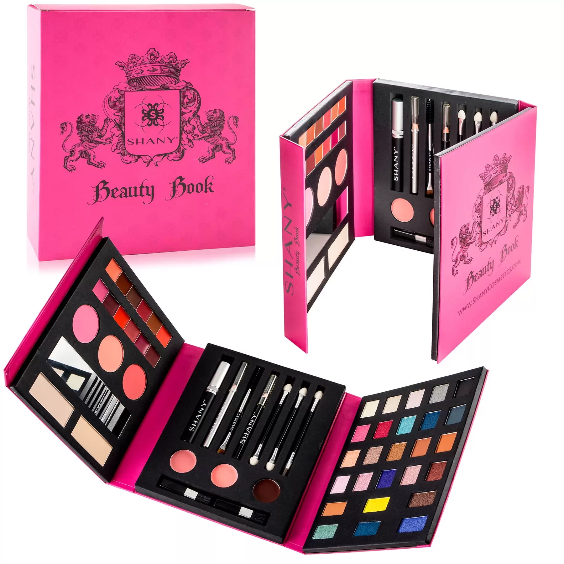 SHANY Beauty Book Makeup Kit All in one Travel Makeup Set - 35 Colors Eye shadow . Eye brow . blushes. powder palette .10 Lip Colors. Eyeliner & Mirror - Holiday Makeup Gift Set