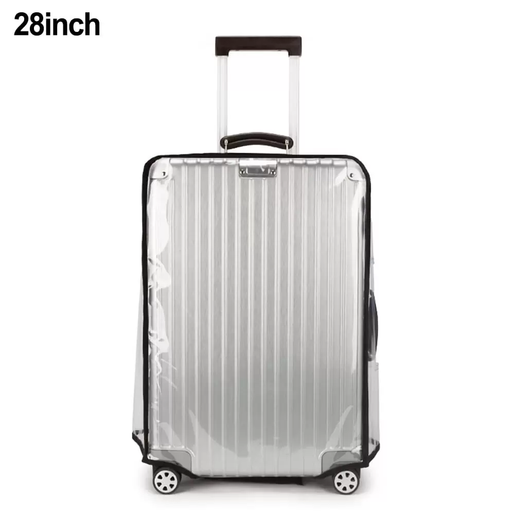 SUNFEX Transparent Pvc Travel Luggage Waterproof Suitcase Cover Washable Bag