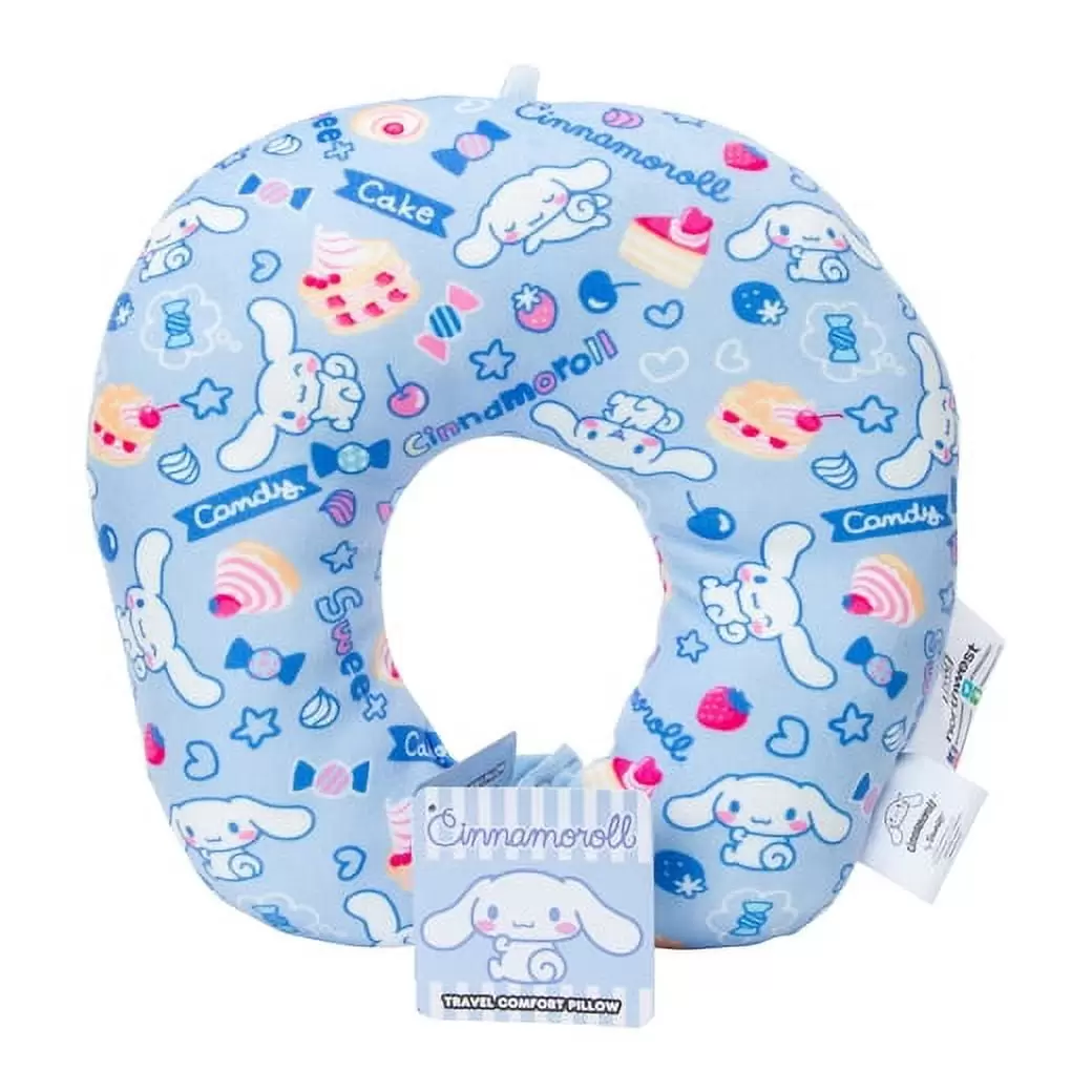 Sanrio Travel Comfort Pillow - Cinnamoroll Bounce And Roll Neck Pillow - 12 x 13