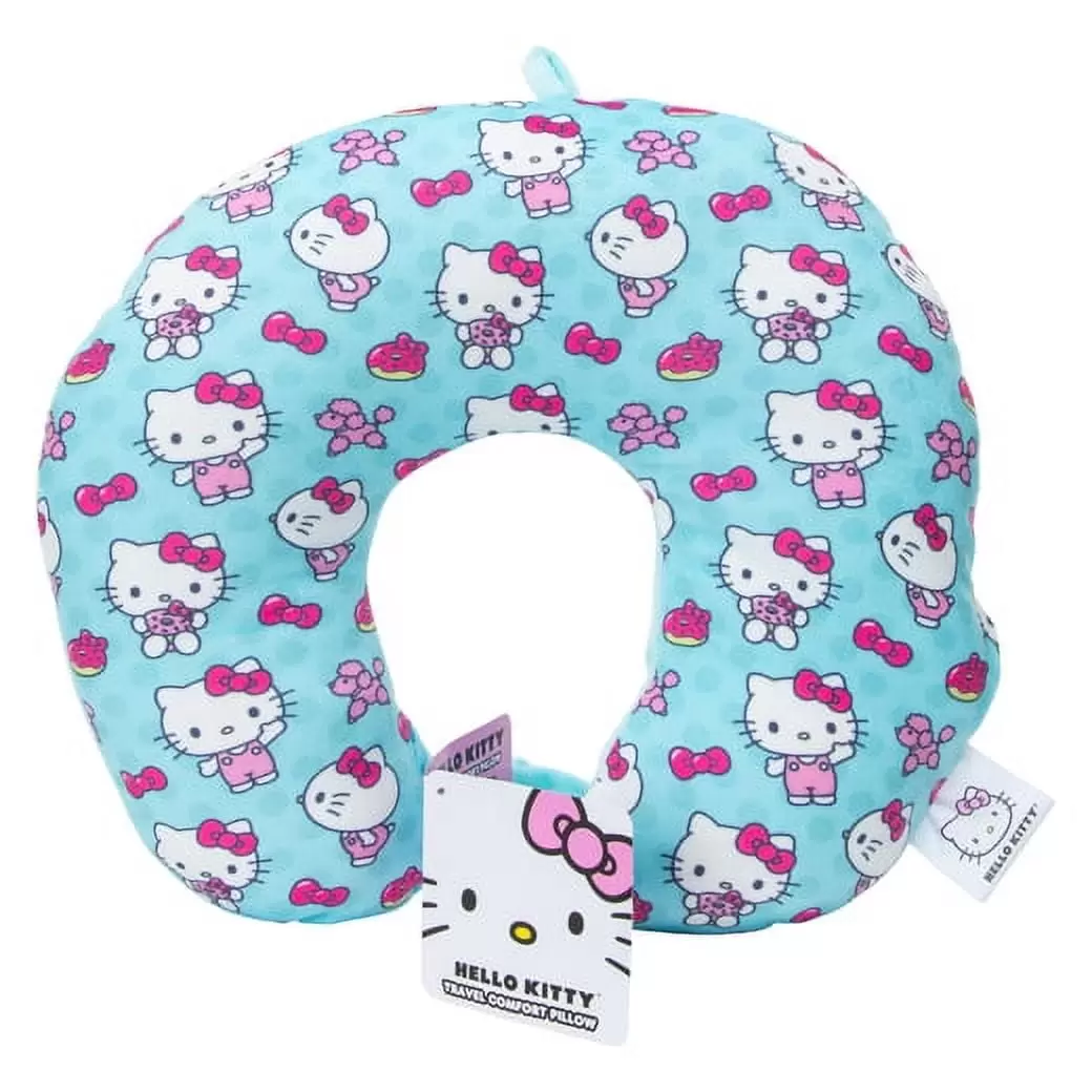 Sanrio Travel Comfort Pillow - Hello Kitty The Pink Life Neck Pillow - 12 x 13