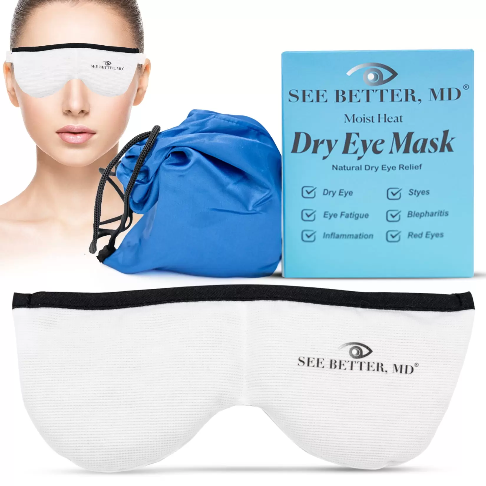 See Better. M.D. Heated Dry Eye Mask. Eye Relief. Eye Fatigue. Gamer Eye. MGD. soothing and relaxing. designed for See Better. M.D. by Eye Surgeon