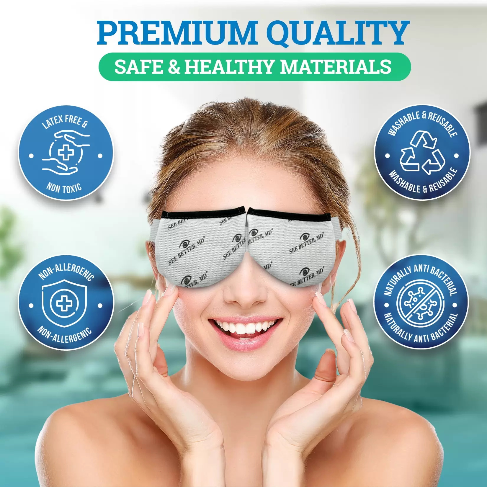 See Better. M.D. Moist Het Dry Eye Mask for Eye Relief. Eye Fatigue. Gamer Eye. MGD. soothing and relaxing. designed for See Better. M.D. by Eye Surgeons