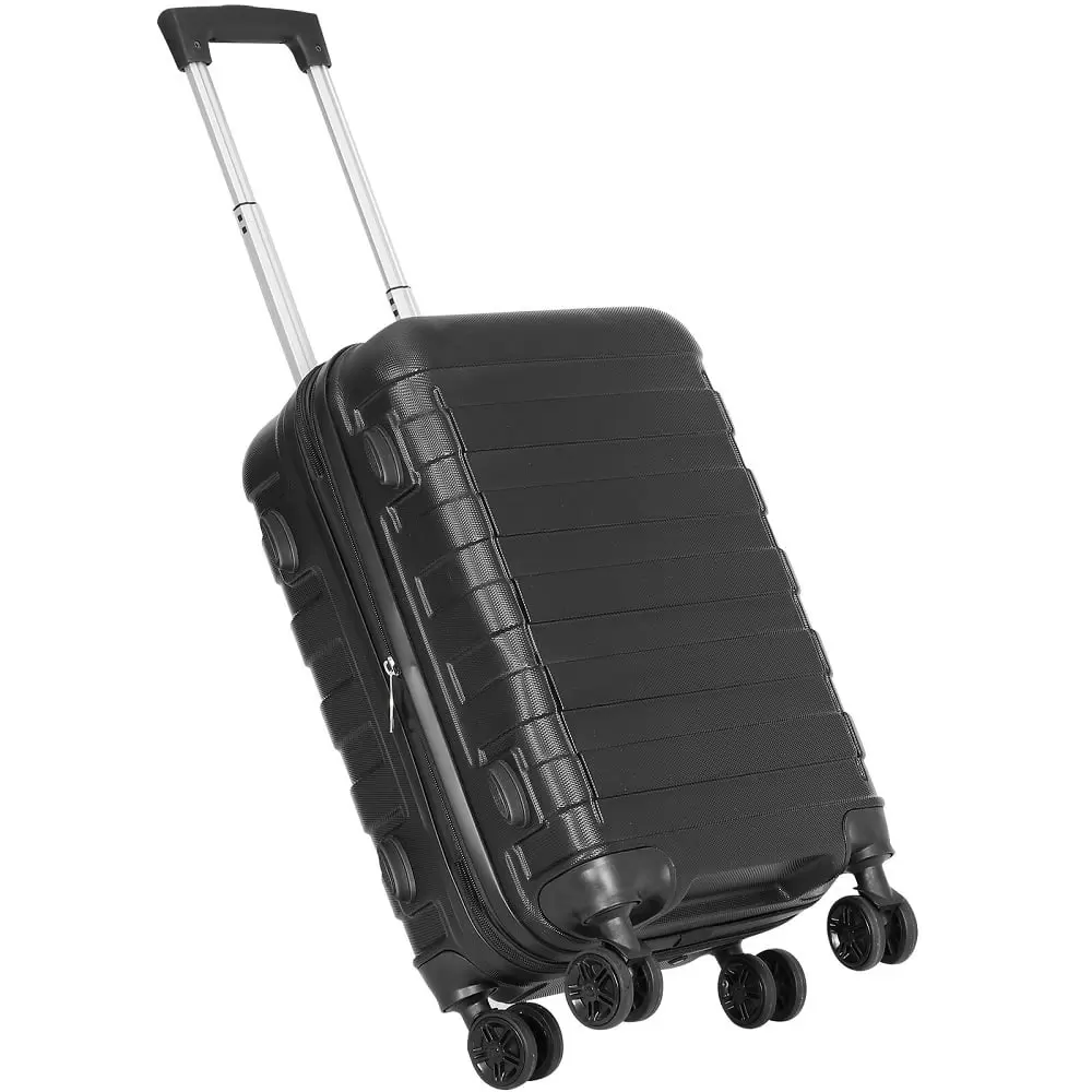 Segawe Hardside Carry on Spinner Suitcase Luggage Expandable with Wheels 21 Black