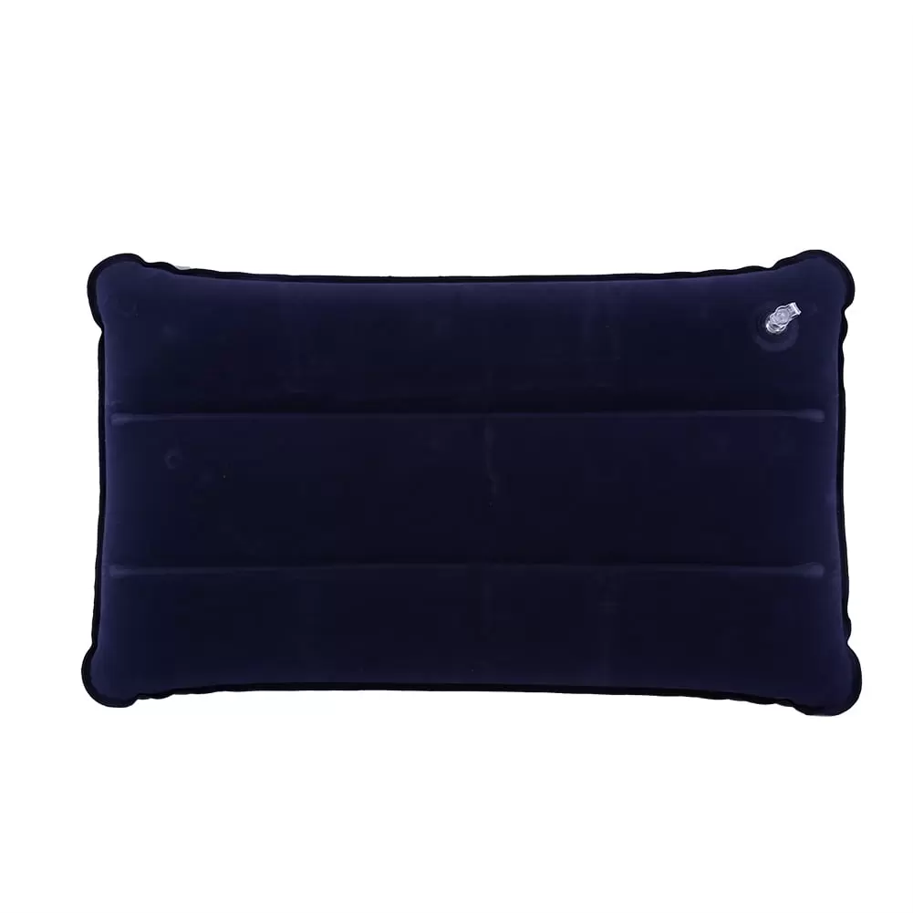 Self-inflating Outdoor Hiking Camping Traveling PVC Compressible Inflatable Sleeping Pillow(dark Blue)