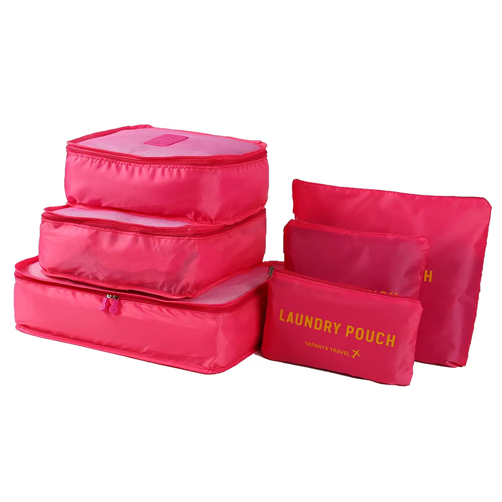 Shinysix Luggage Bags.Durable Set Pink 6pcs Durable Set