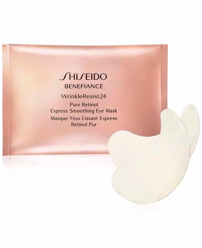 Shiseido Benefiance WrinkleResist24 Pure Retinol Express Smoothing Eye Face Mask. 12 Ct