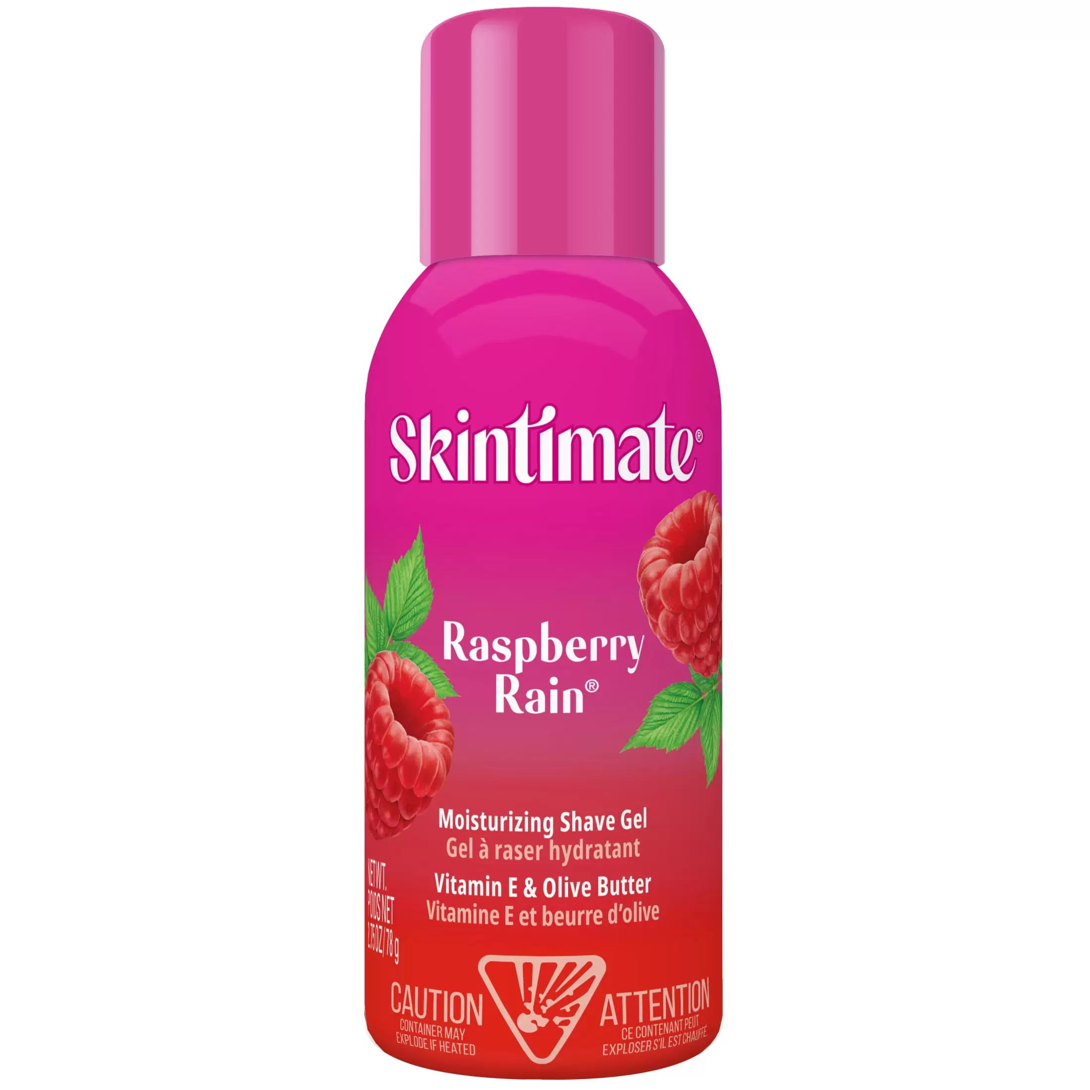 Skintimate Raspberry Rain Shave Gel for Women. Travel Shaving Cream. 2.75 oz