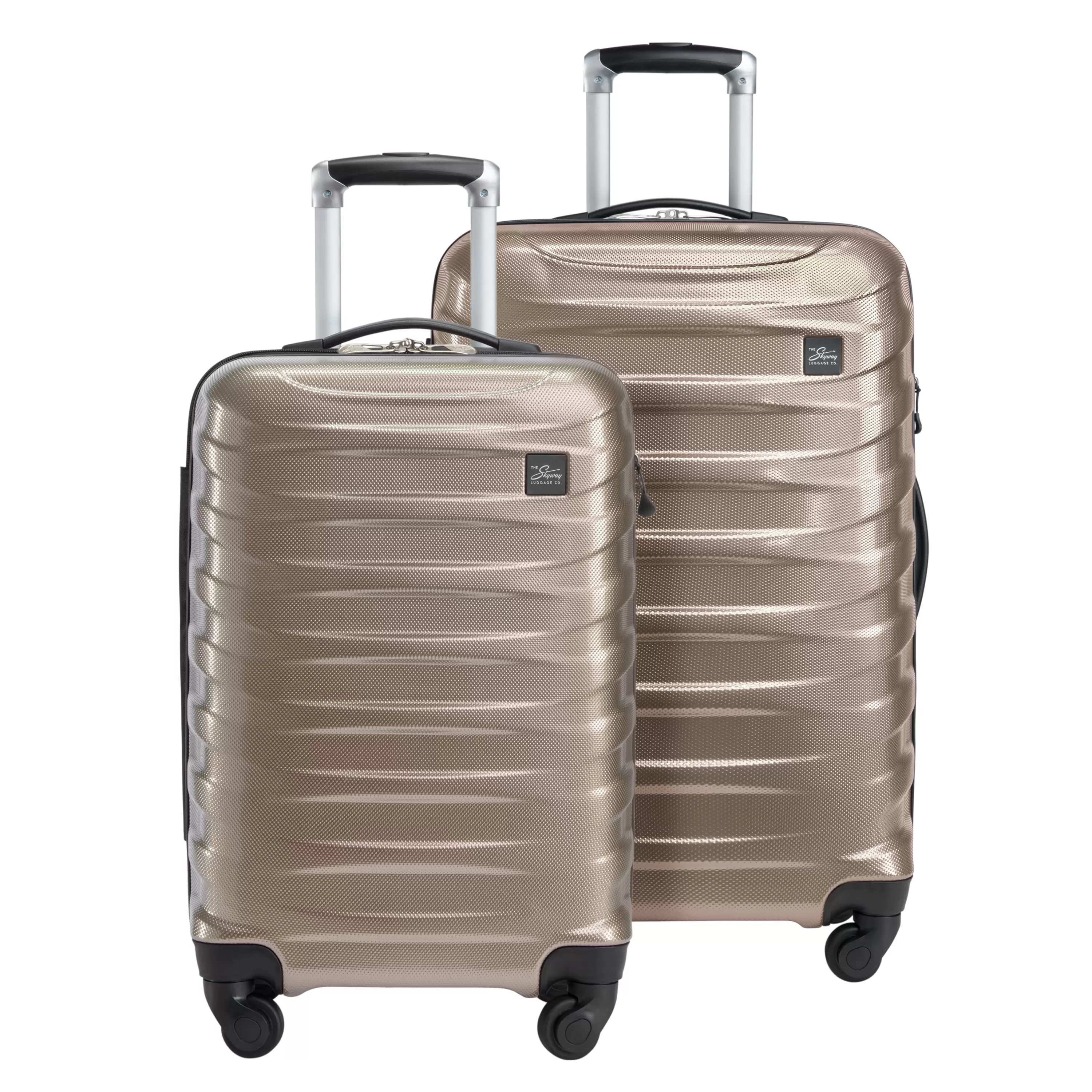 Skyway Luggage Coho Hardside 2-Piece Luggage Set with Spinner Wheels. Bone