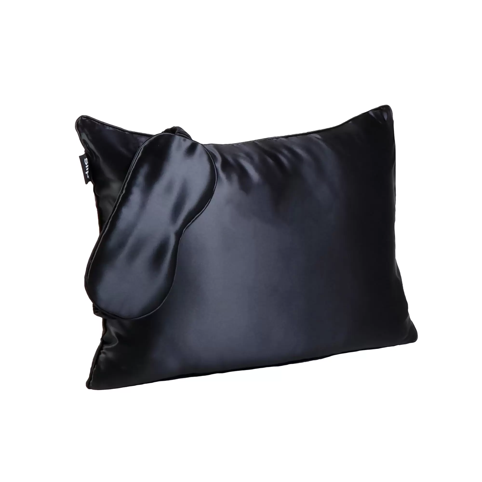 Slip Beauty Sleep To Go. Removable Pillowcase. with Pillow. Black. Travel Set