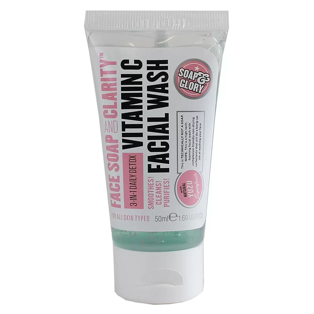 Soap & Glory Face Soap And Clarity 3 in 1 Facial Wash. Travel Size 1.69oz/50ml