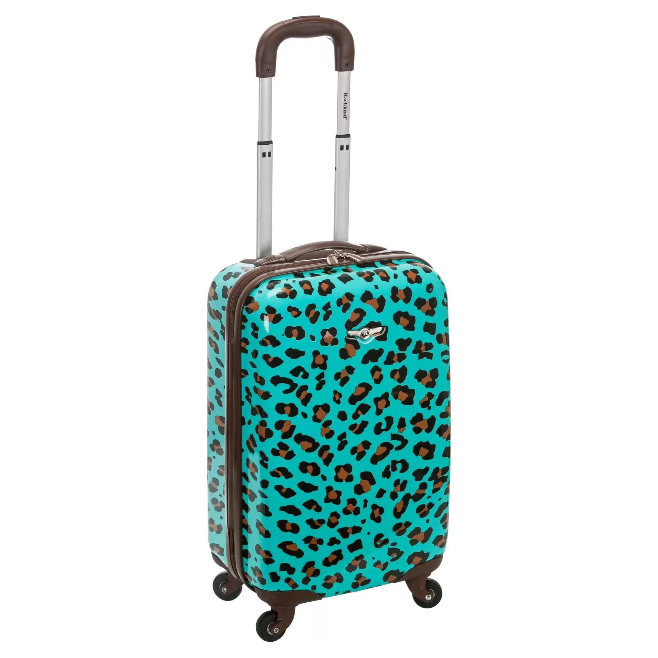 Sonic Hardside Carry On Spinner Suitcase - Blue Leopard