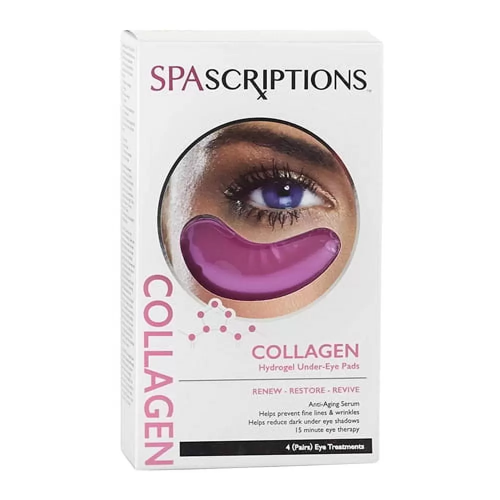 Spascriptions Collagen Hydrogel Under Eye Pads. 4 Pairs. 3 Pack