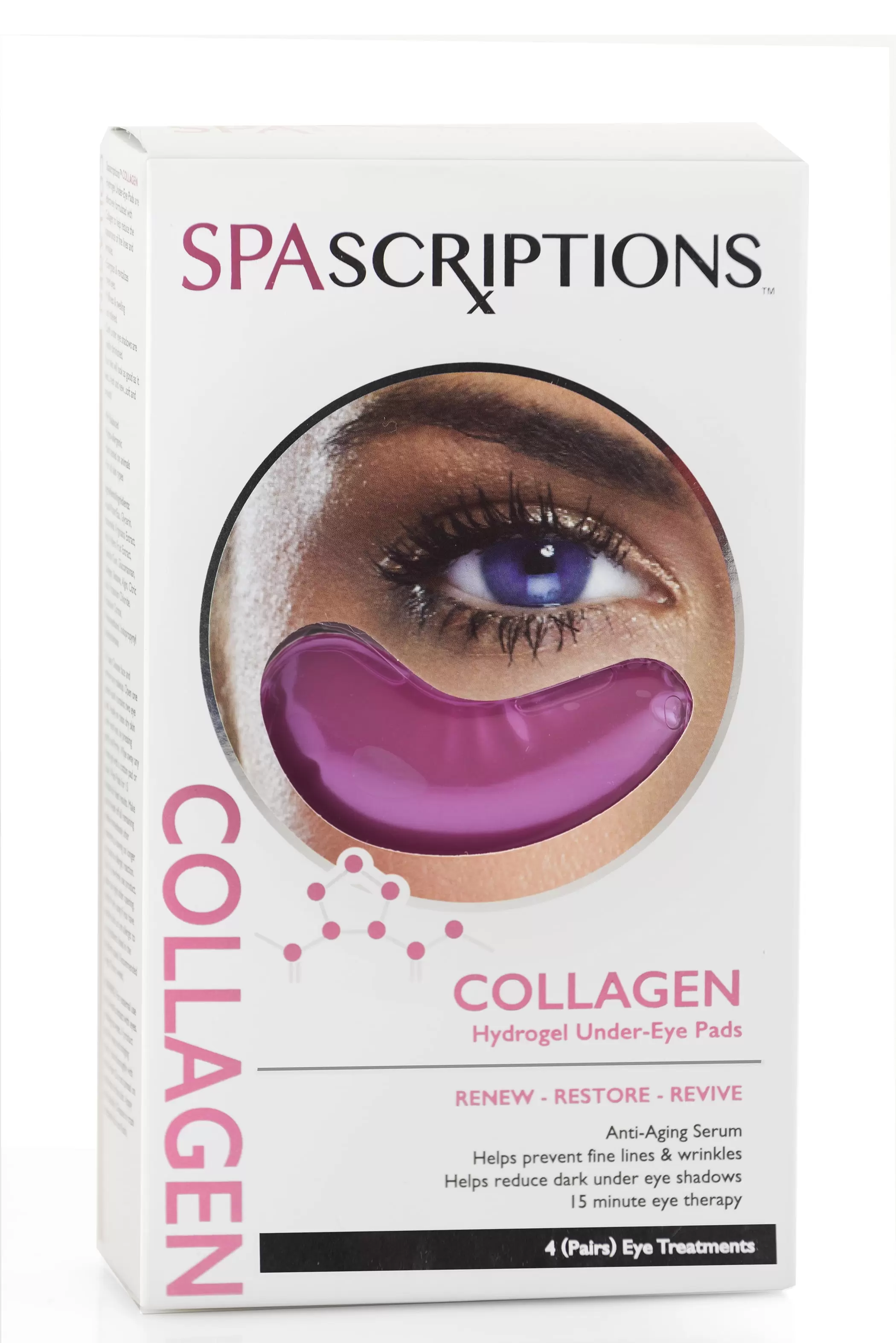 Spascriptions Collagen Hydrogel Under Eye Pads. 4 Pairs