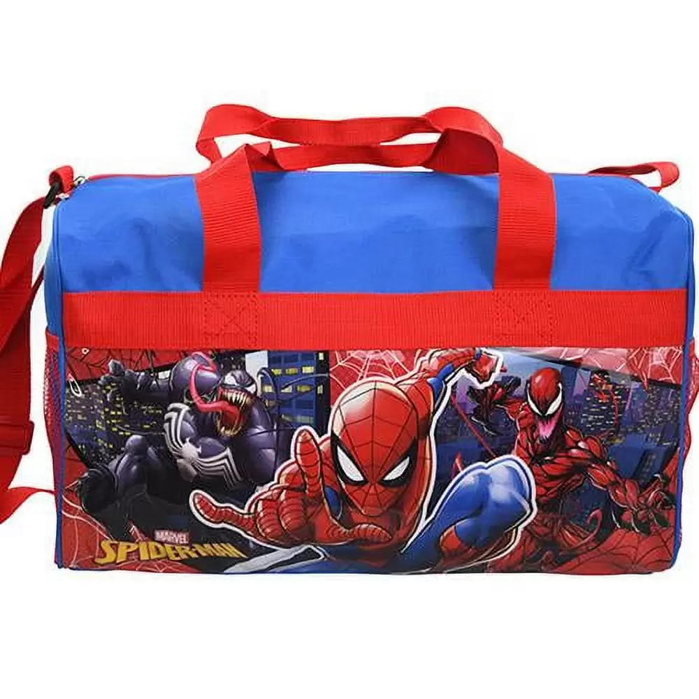 Spiderman 600D Polyester Duffle Bag with printed PVC Side Panels