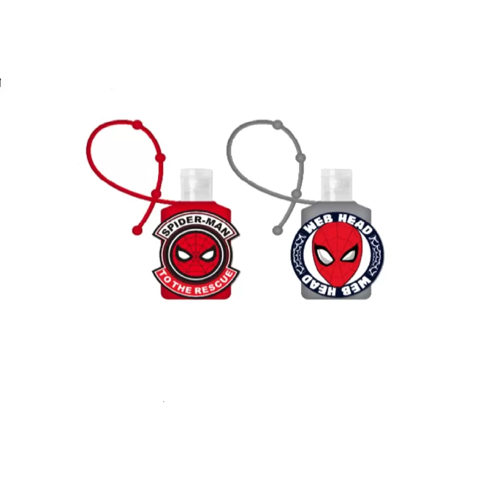 Spiderman Kids Hand Sanitation Holder Set with 1 oz Refillable Hand Sanitation Bottles 2 Pack