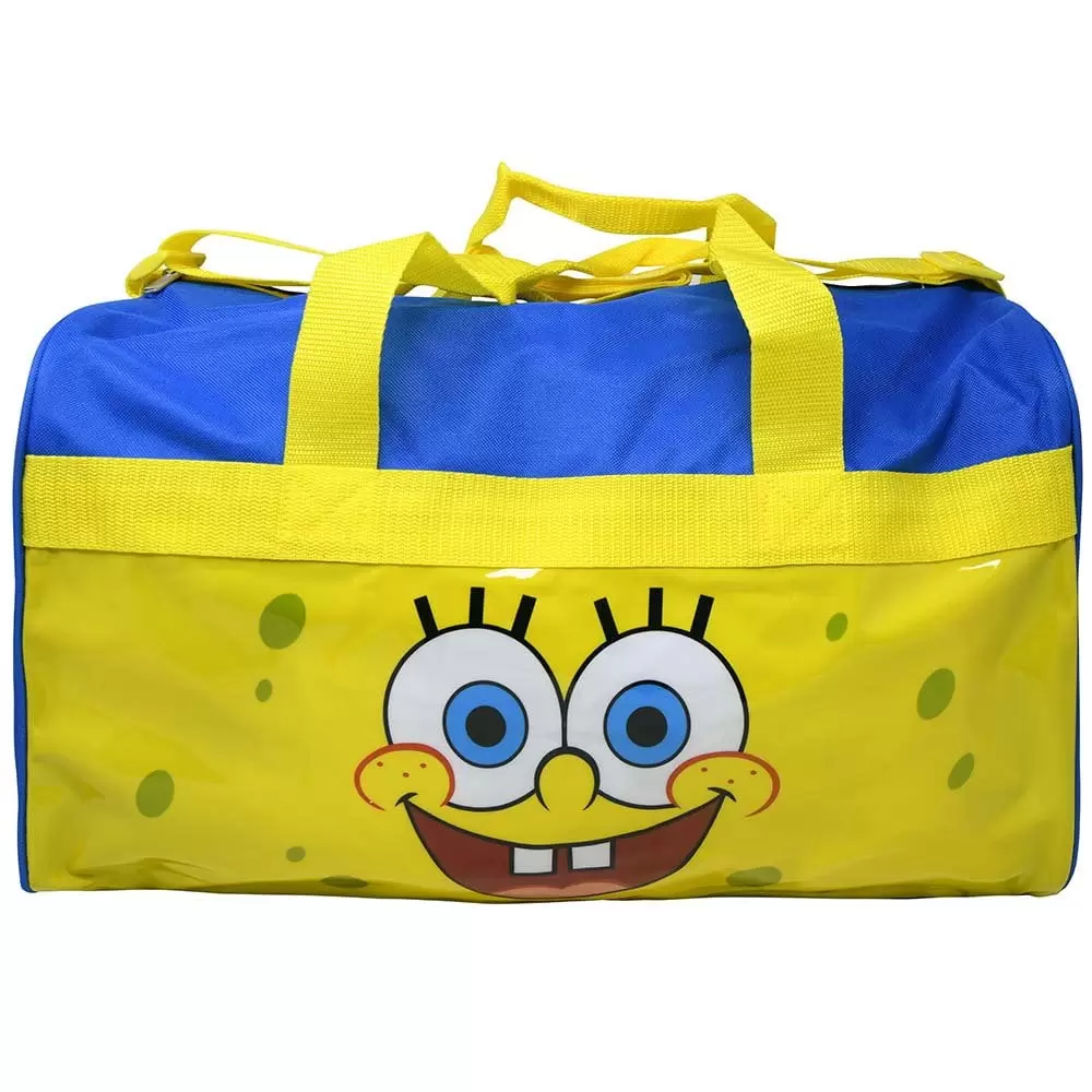 Sponge Bob 600D Polyester Duffle Bag with printed PVC Side Panel