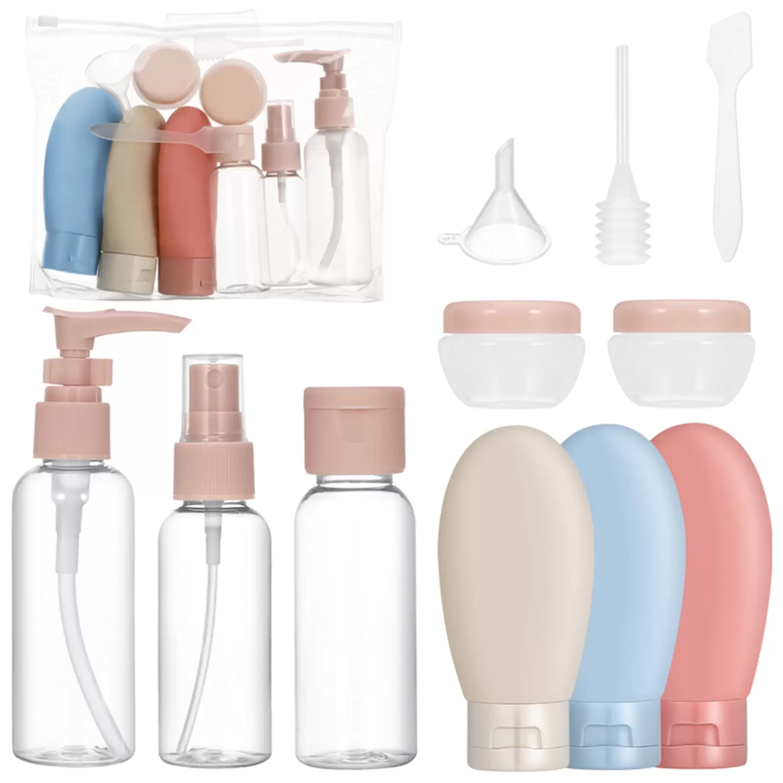 Springcorner 11 Pack Travel Bottles Set for Toiletries.TSA Approved Travel Container Leak Proof Refillable Travel Bottle for Shampoo Conditioner Lotion