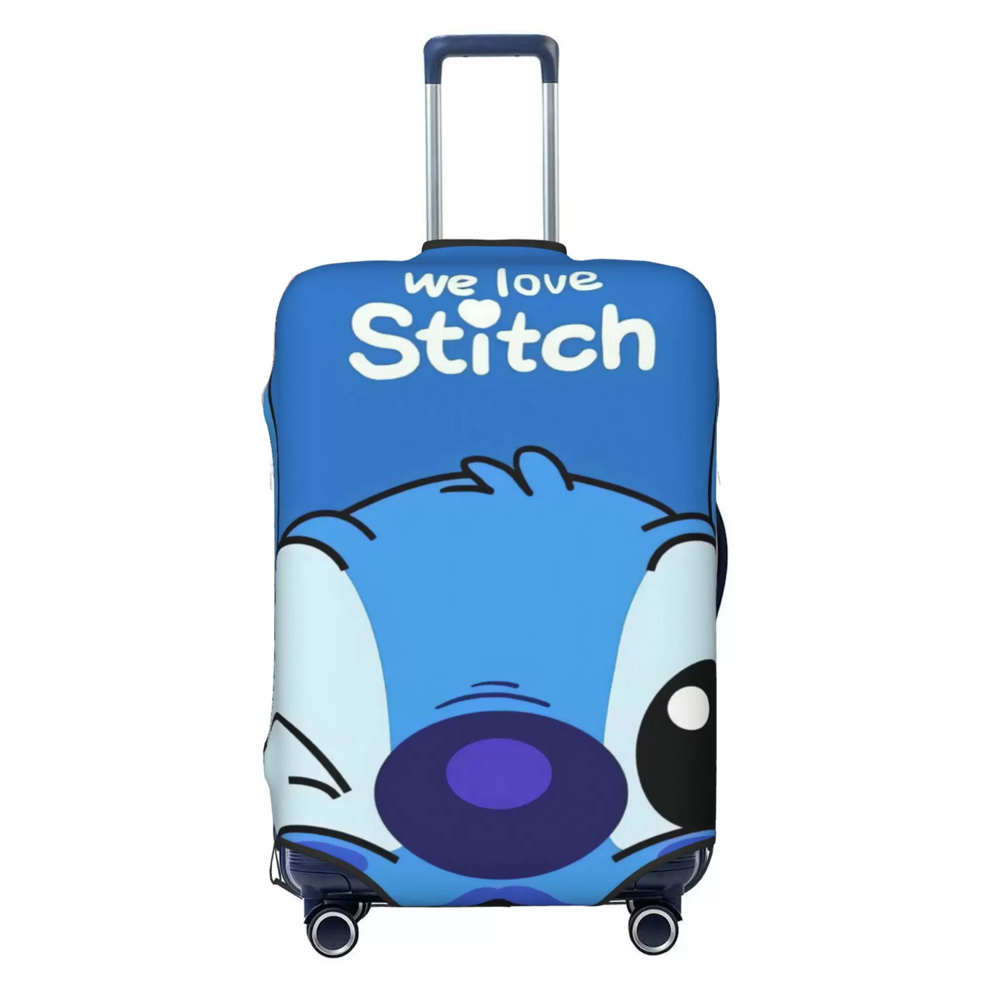 Stitch Luggage Cover Elastic Washable Stretch Suitcase Protector Anti-Scratch Travel Suitcase Cover for Kid Adult. S (18-21 inch suitcase)