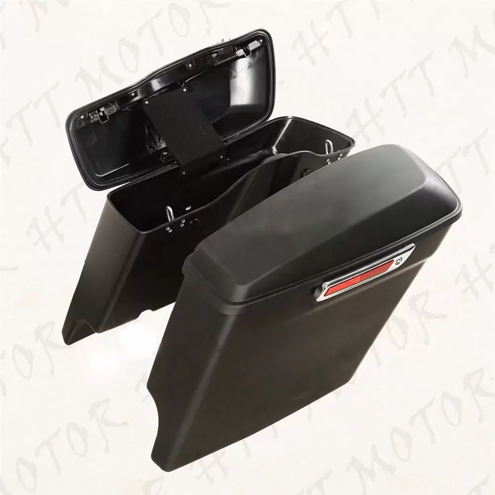 Stretched Saddlebags W/ Lib One Touch Latch Lock For 2014-2016 Harley Touring