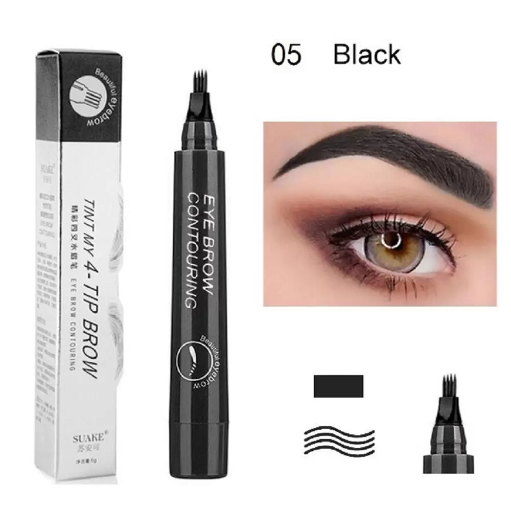 Styton Women Eyebrow Pencil Long Lasting Liquid Eyebrow Tattoo Pen Waterproof Professional Microblading Eyebrow Pencil Cosmetic Black #05