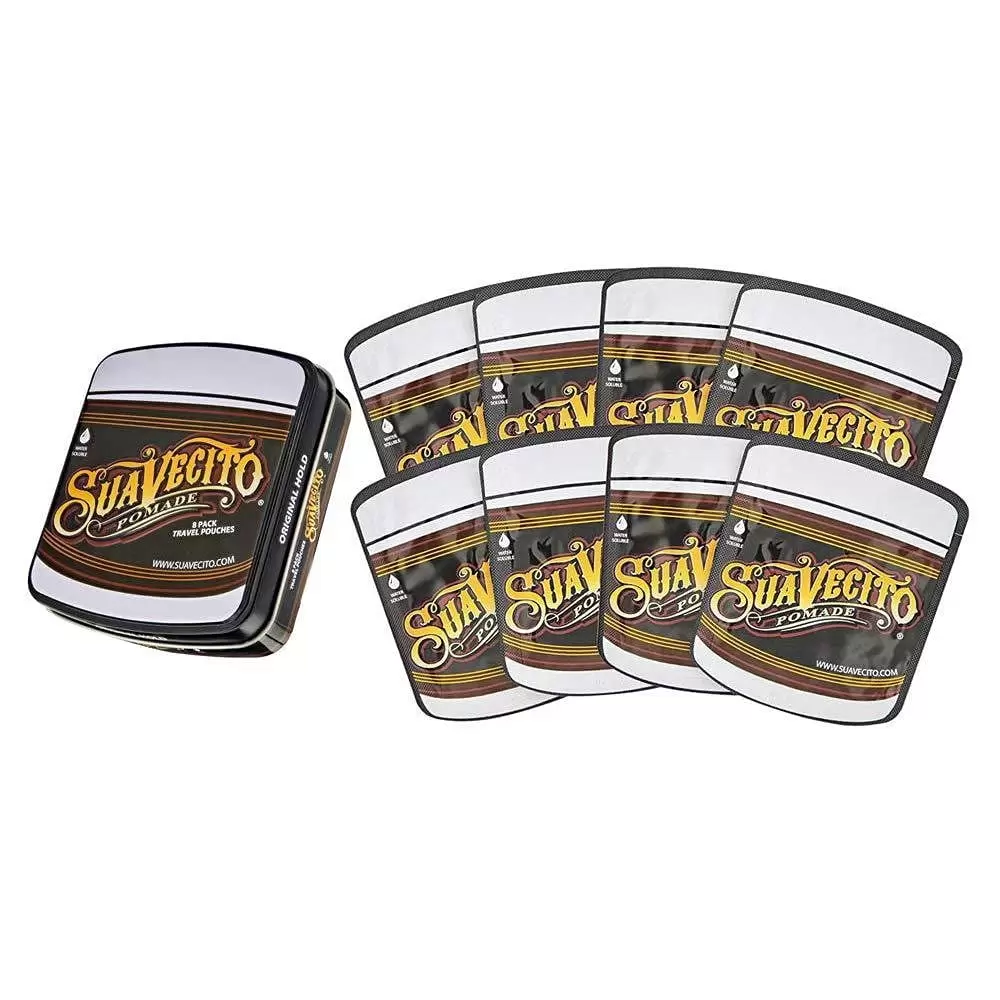 Suavecito Pomade Original Hold Travel Pack - All-Day Medium Hold Hair Pomade for Men - Medium Shine. Flake-Free.