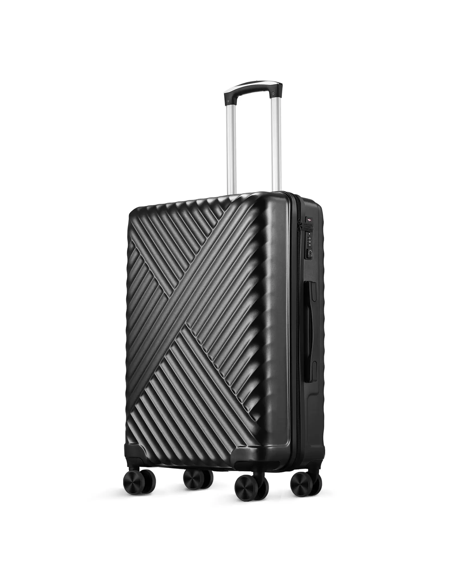 Suitour Hardside Luggage with Spinners. Carry-On 20-Inch.Black