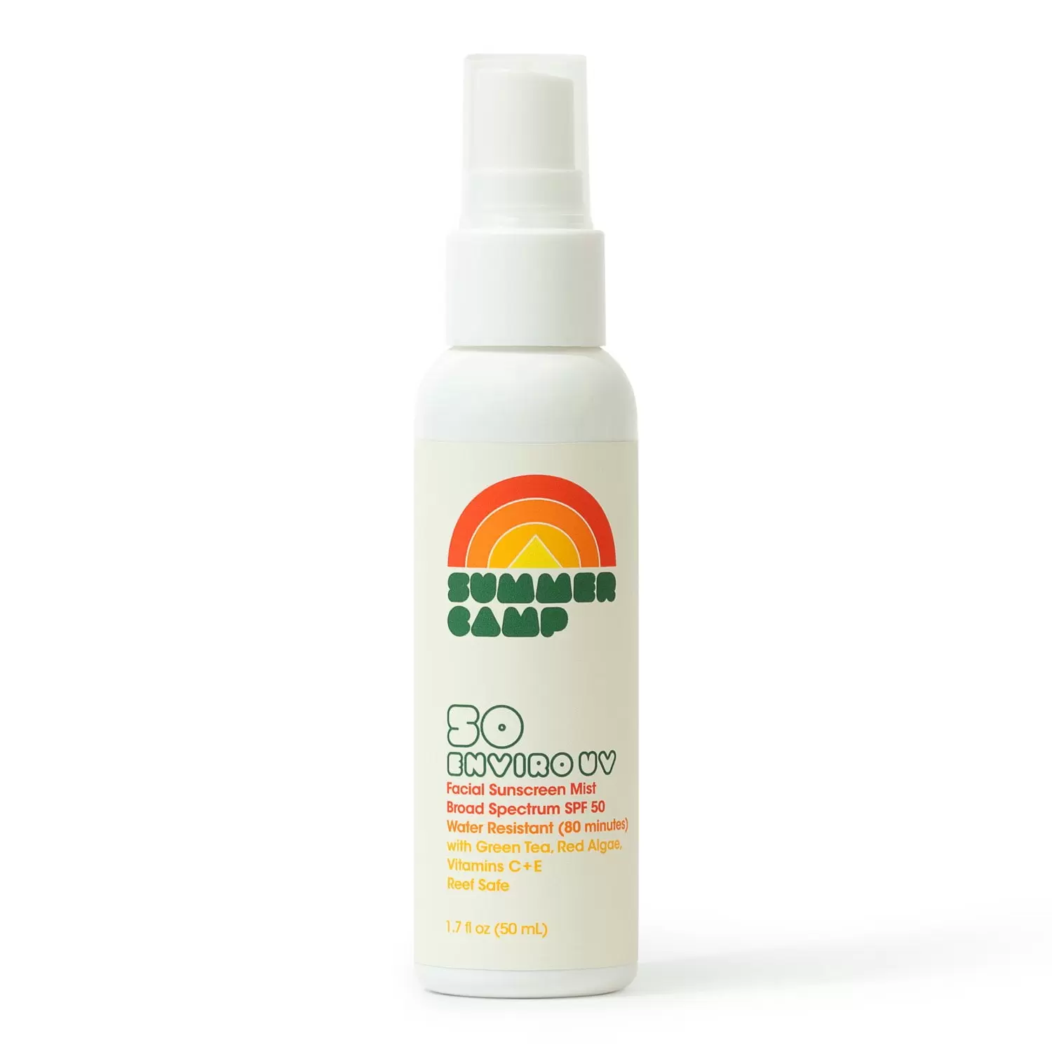 Summer Camp Enviro UV Water Resistant Sunscreen Mist for Face. SPF 50. 1.7 fl oz