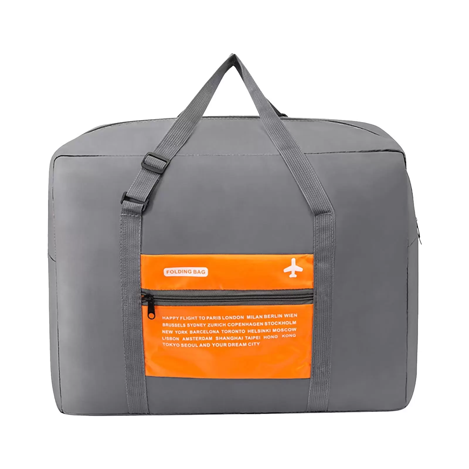 Super Holiday Savings! Uhuya Travel Storage Bag Multi-functional Folding Business Trip Clothes Finishing Bag Can Be Set Trolley Case Storage Travel Bag Orange