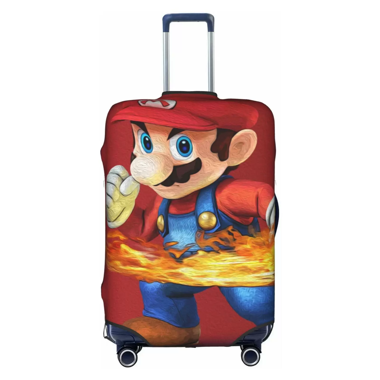 Super Mario Luggage Covers Suitcase Cover Protector Carry On Cover Luggage Wraps For Suitcase Carry On Protector. Cartoon Luggage Sleeve Travel Suit Case Dust Cover For Suitcase 18-32 Inch