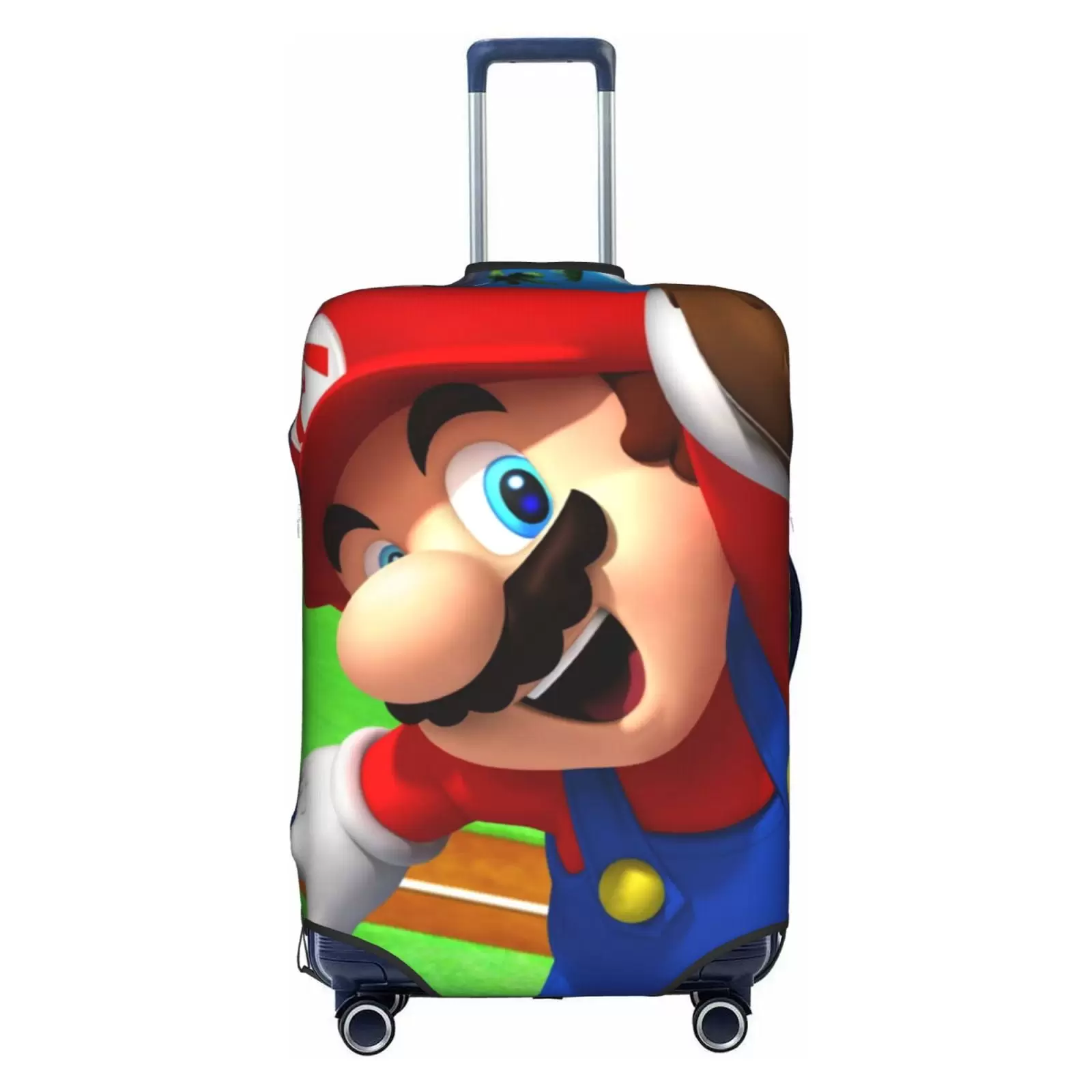 Super Mario Luggage Covers Suitcase Cover Protector Carry On Cover Luggage Wraps For Suitcase Carry On Protector. Cartoon Luggage Sleeve Travel Suit Case Dust Cover For Suitcase 18-32 Inch