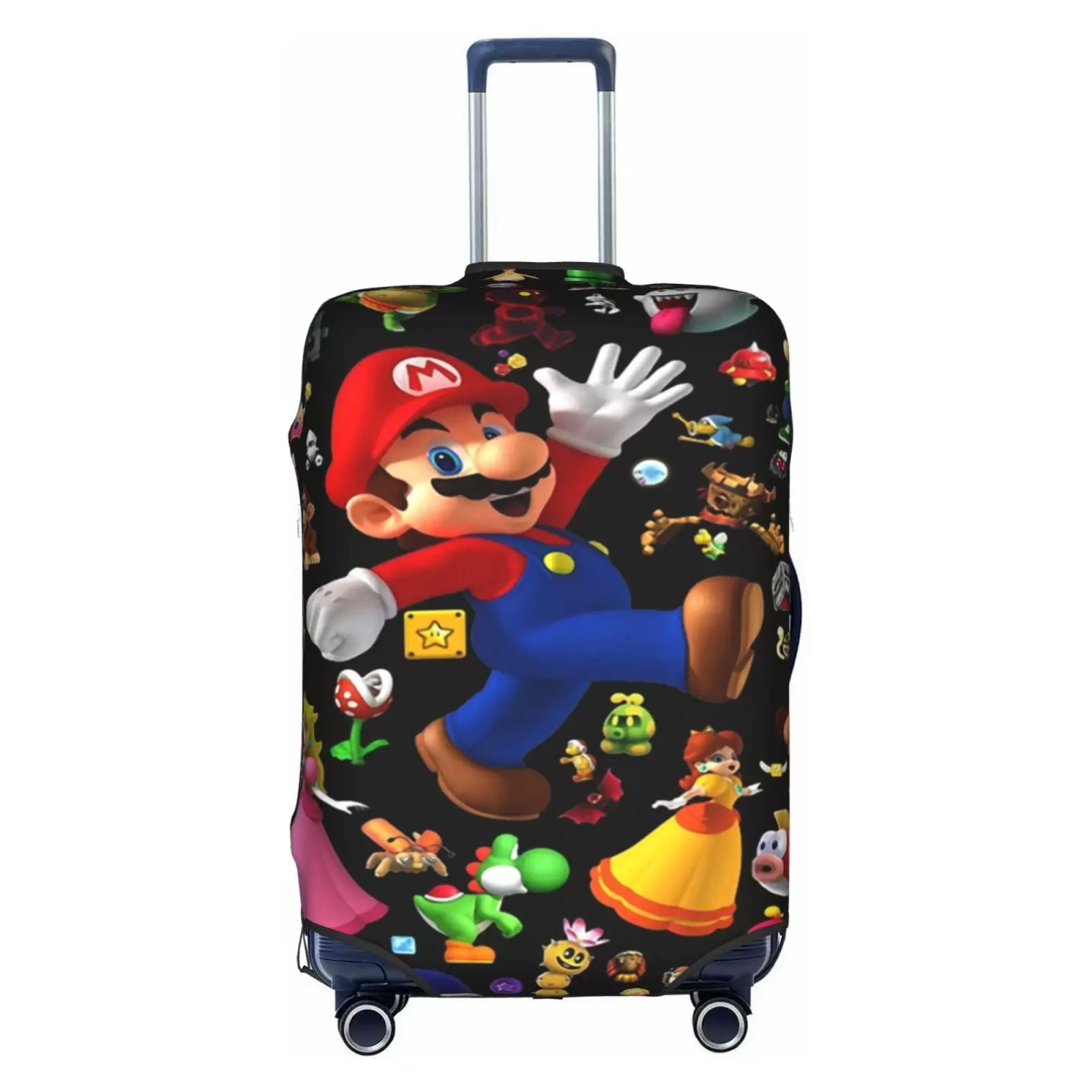 Super Mario Luggage Covers Suitcase Cover Protector Carry On Cover Luggage Wraps For Suitcase Carry On Protector. Cartoon Luggage Sleeve Travel Suit Case Dust Cover For Suitcase 18-32 Inch