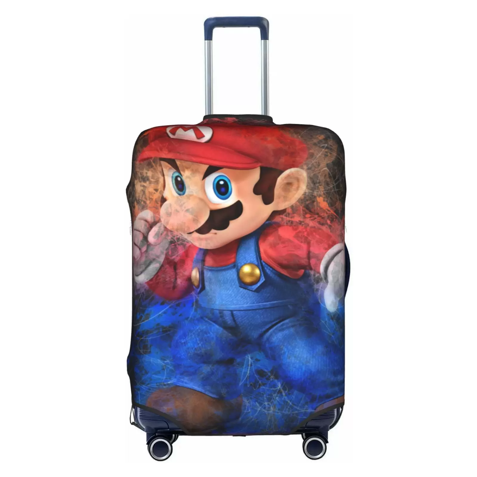 Super Mario Luggage Covers Suitcase Cover Protector Carry On Cover Luggage Wraps For Suitcase Carry On Protector. Cartoon Luggage Sleeve Travel Suit Case Dust Cover For Suitcase 18-32 Inch