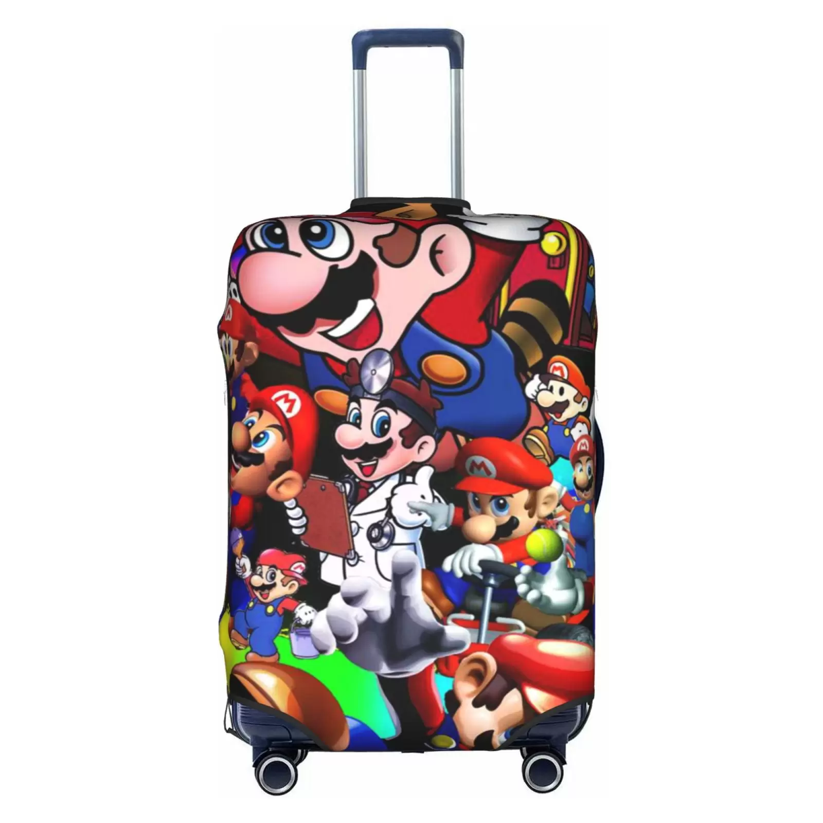 Super Mario Luggage Covers Suitcase Cover Protector Carry On Cover Luggage Wraps For Suitcase Carry On Protector. Cartoon Luggage Sleeve Travel Suit Case Dust Cover For Suitcase 18-32 Inch