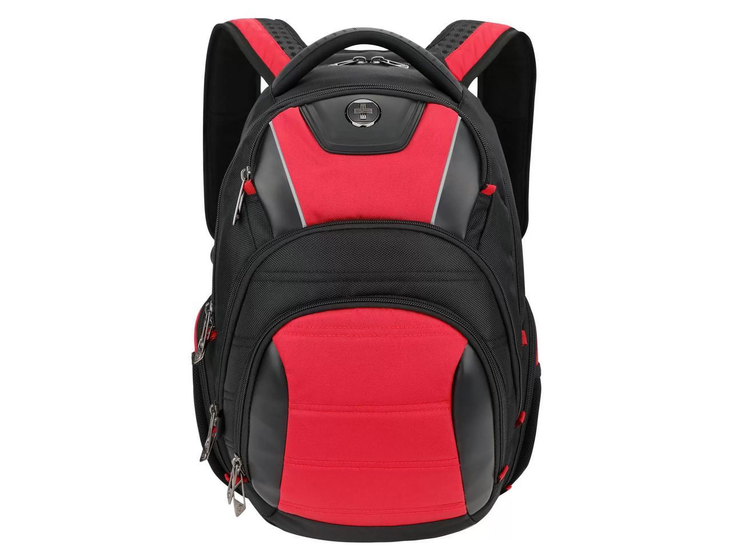 Swissdigital Design Covid-19 Anti-Bacterial Black and Red Backpack Travel Kit J14-41