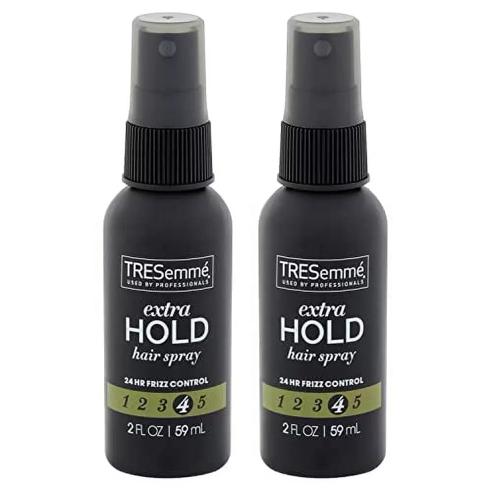 TRESemm???? Tres Two Spray with Extra Hold Non-Aerosol Hairspray. Travel Size. Extra-Firm Control. Strong Hold with Touchable Feel. Humidity Resistant. Frizz Control. 2 pk ???a??a?? 2 oz Bottles