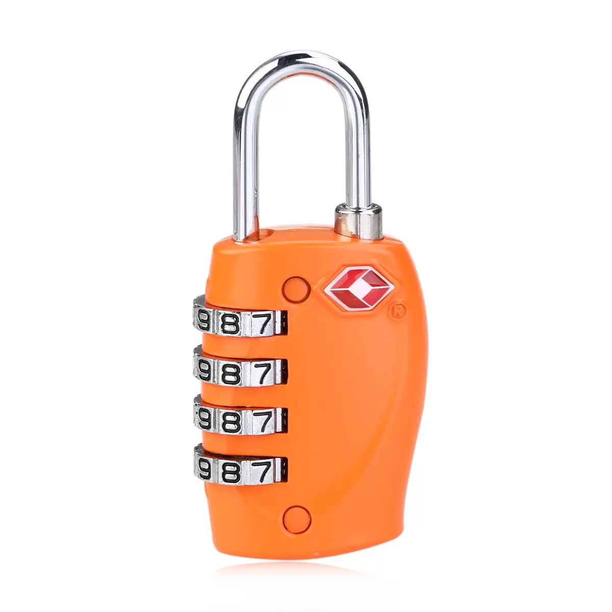 TSA-330 TSA Approved Security Luggage Padlock 4-Digit Combination Password Lock Padlock (Orange)