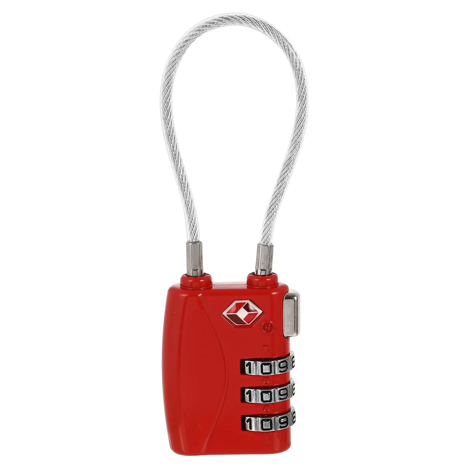 TSA-335 TSA Approved Security Luggage Padlock 3-Digit Combination Password Lock Padlock (Red)