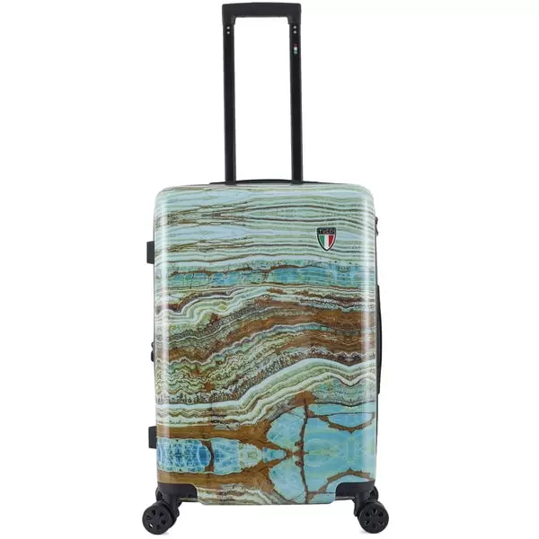 TUCCI Disegno - Earth Art Emerald Marble 28-inch Large Hardside Luggage