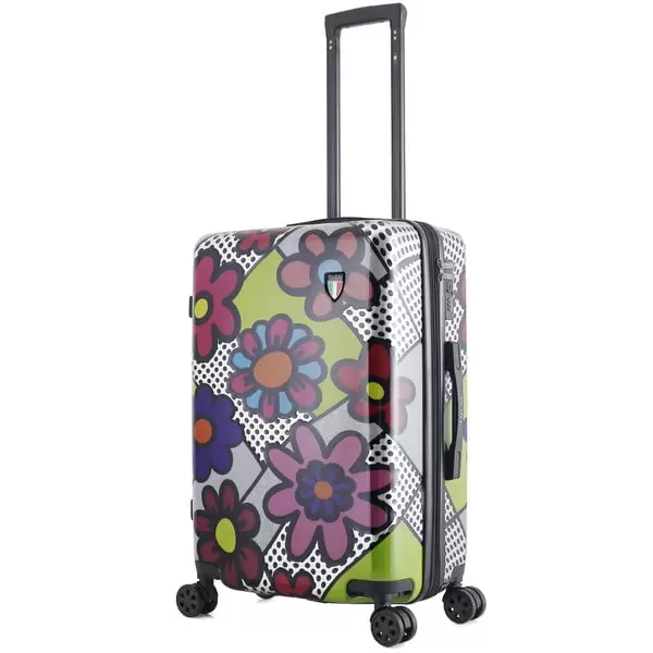 TUCCI Disegno - Pop Art Flower Dots 24-inch Medium Hardside Luggage