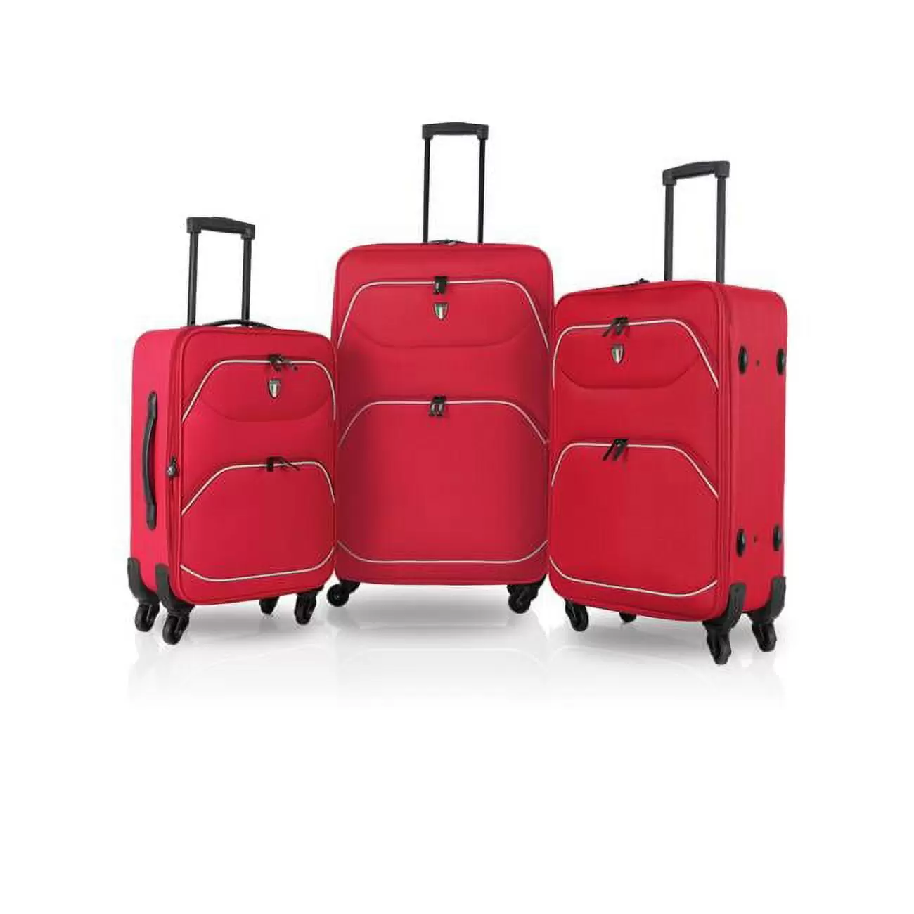 TUCCI Italy - Ben Fatto Softside 3 Piece Luggage Set - Red