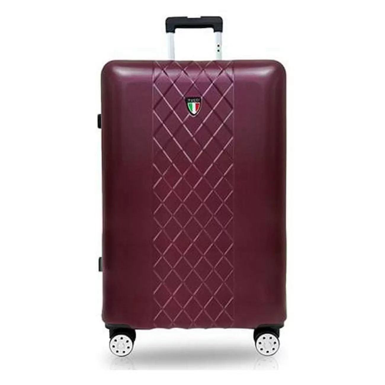 TUCCI T0330-24in-MAROON 24 in. Borsetta T0330 ABS Carry-On Luggage. Maroon