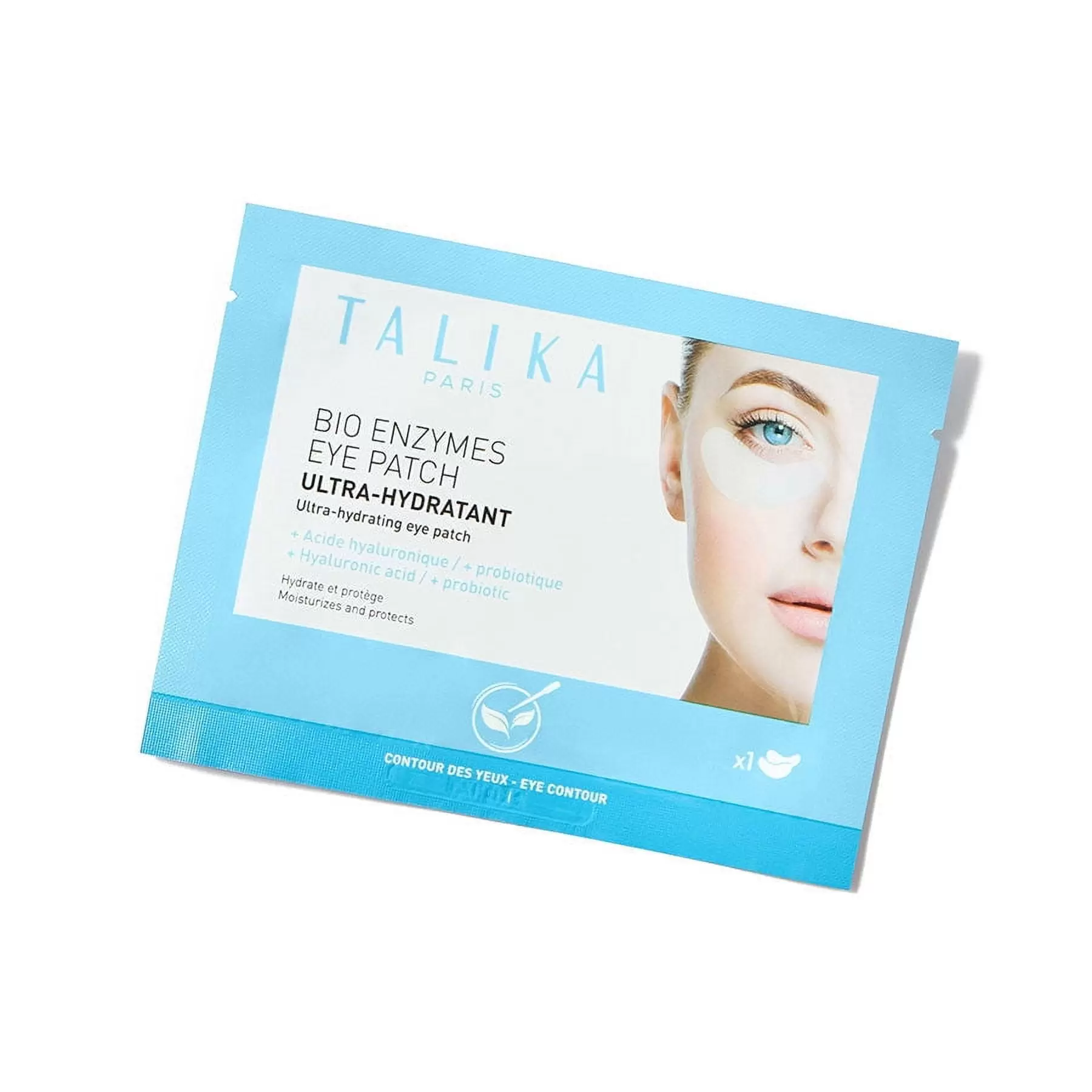 Talika Bio Enzymes Eye Patch - Instant Ultra-Moisturizing Eye Patches - Eye Mask For Dark Circles & Tired Eyes - Single Pair