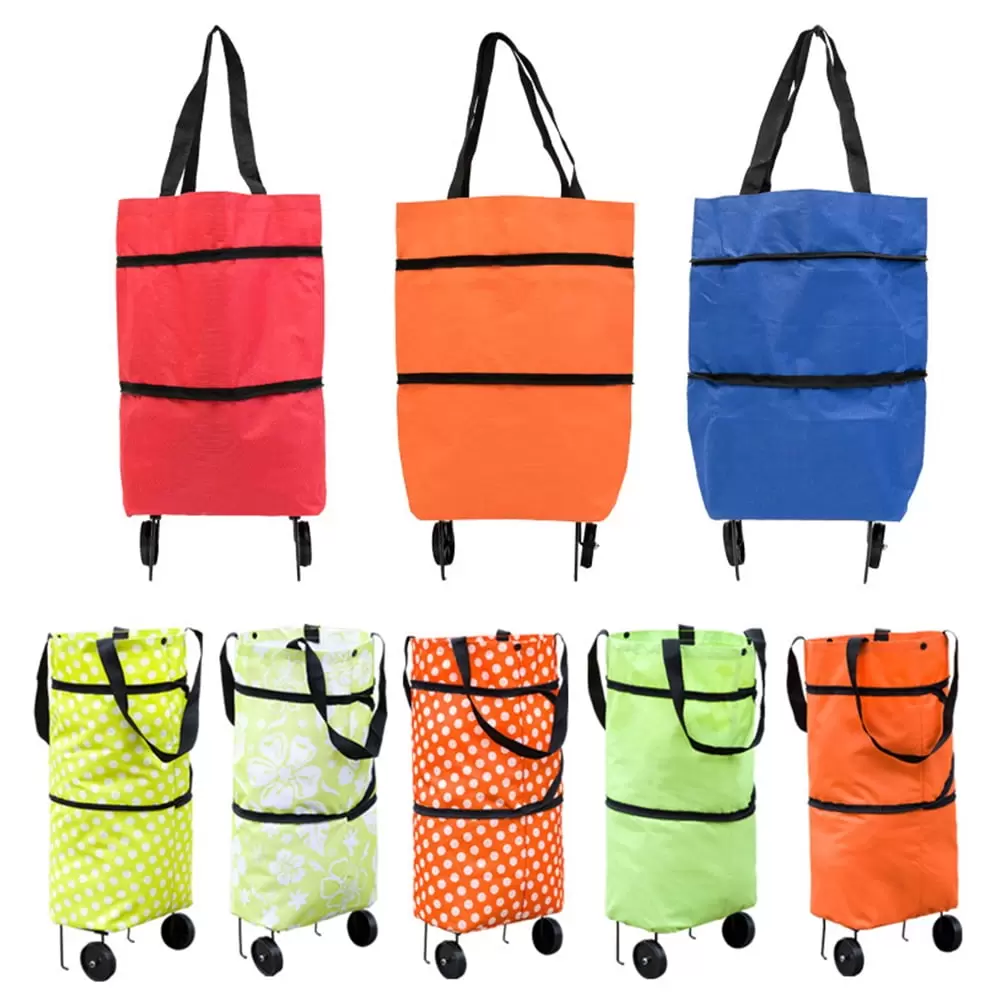 Taluosi Portable Folding Shopping Trolley Cart Lightweight Luggage Wheels Grocery Bag