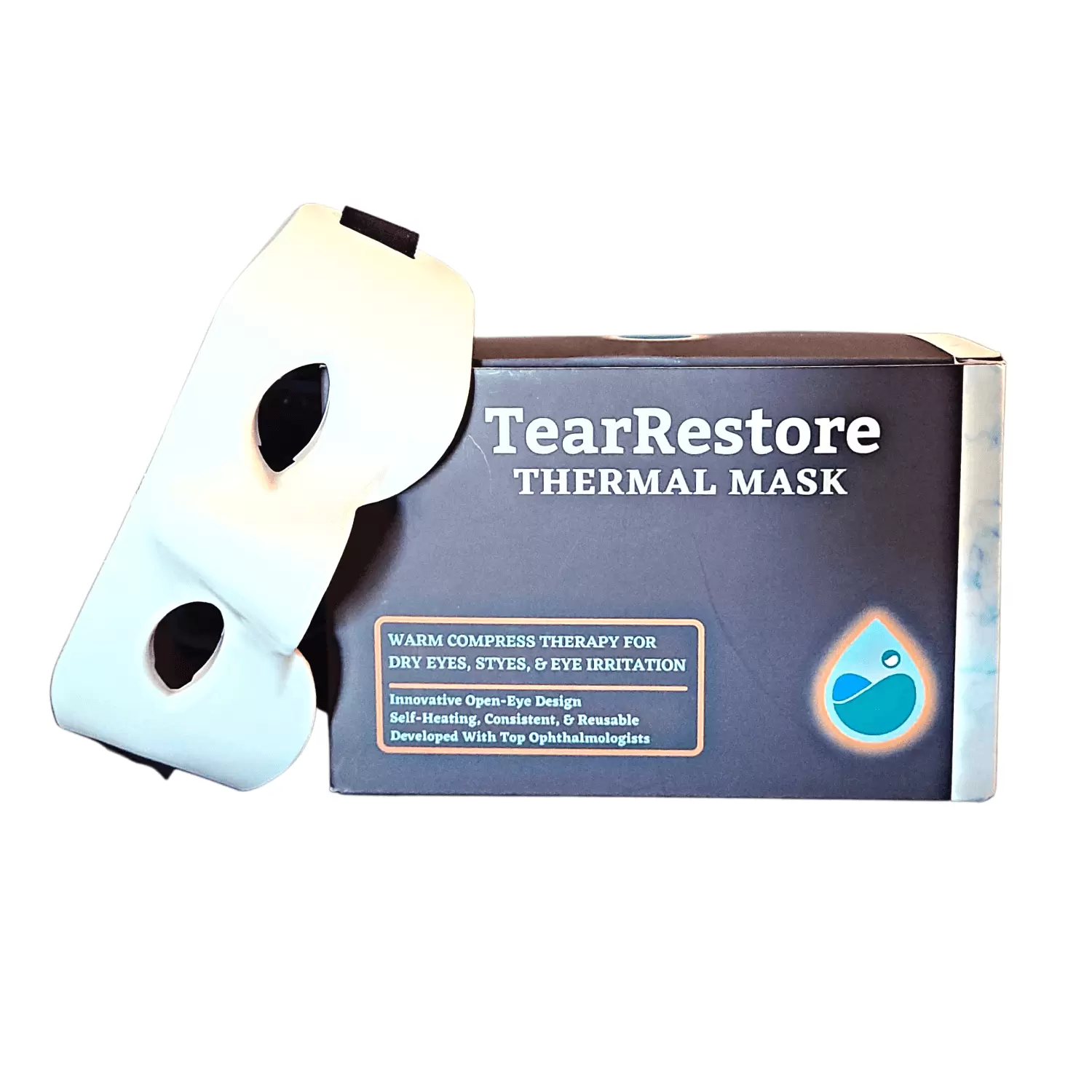 Tear Restore Open-Eye Warm Compress Mask for Dry Eyes. Styes. and Irritation