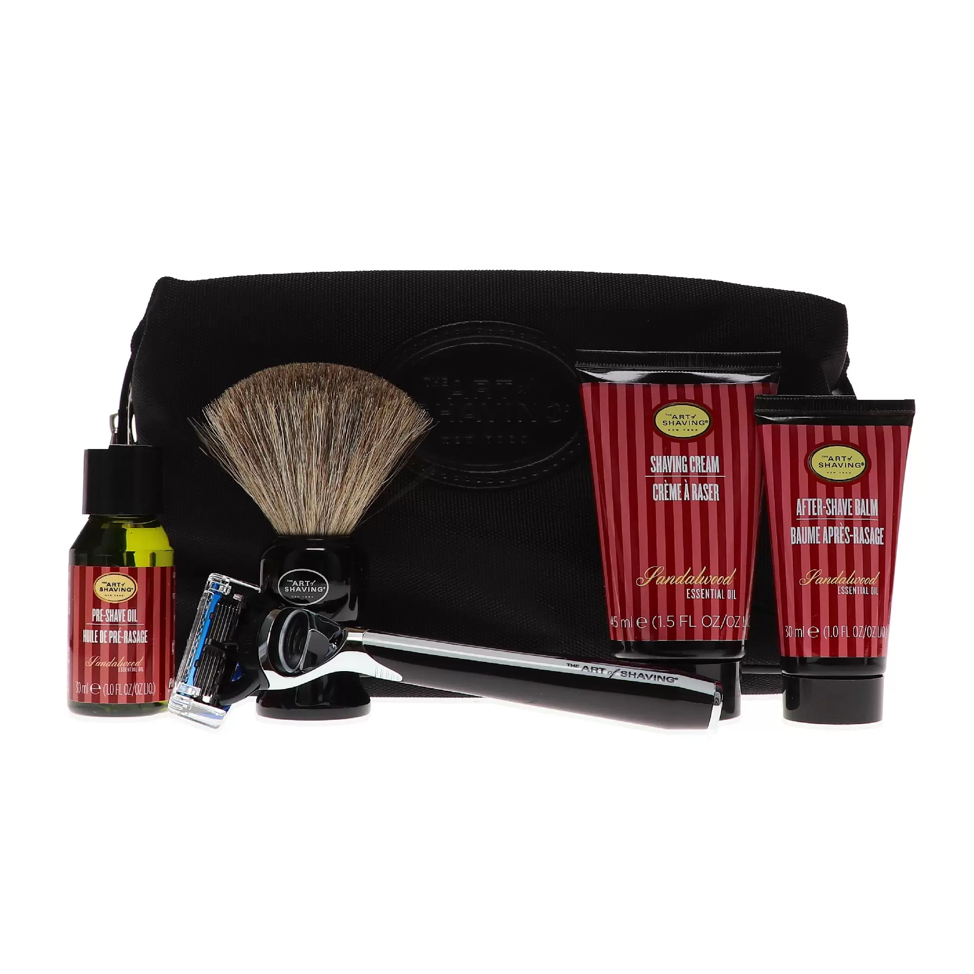 The Art of Shaving 5 Piece Travel Kit with Morris Park Razor. Sandalwood