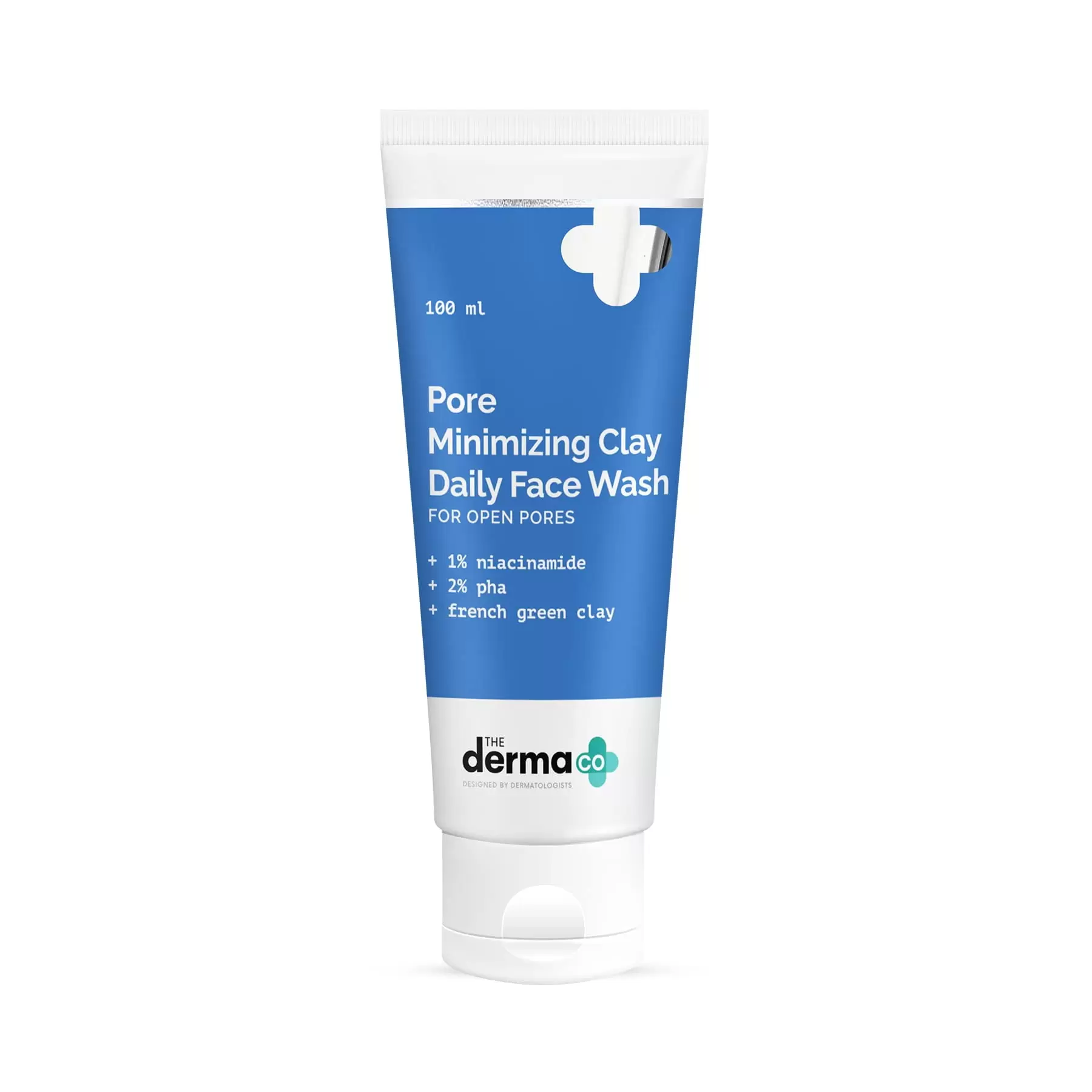 The Derma Co Pore Minimizing Clay Daily Face Wash With 1% Niacinamide & 2% Pha For Open Pores - 100 Ml