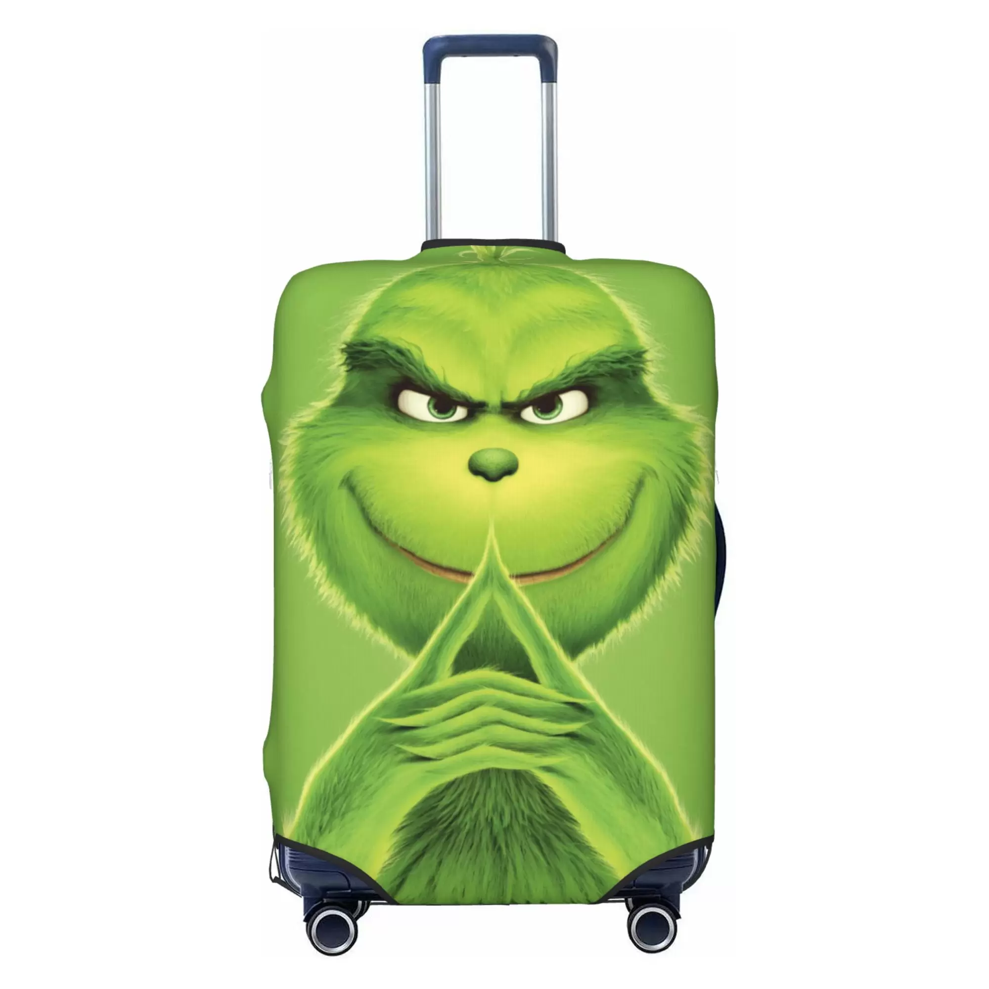 The Grinch Luggage Cover Elastic Washable Stretch Suitcase Protector Anti-Scratch Travel Suitcase Cover for Kid and Adult. S (18-21 inch suitcase)