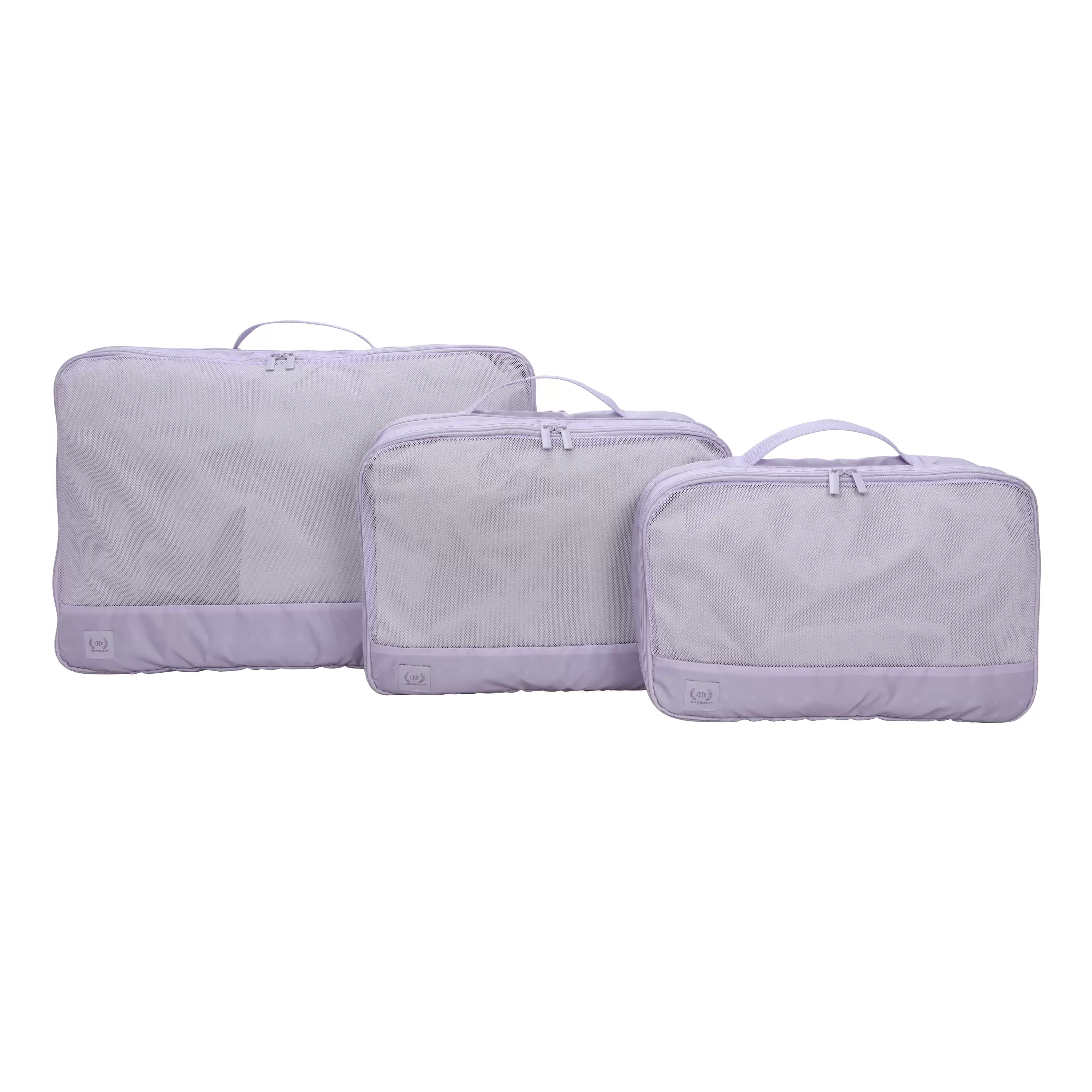 The Home Edit Expandable Travel 3 Piece Packing Cubes. Lavender